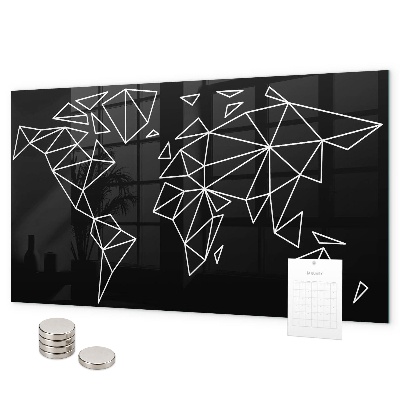 Magnetisch bord Kaart van de moderne wereld