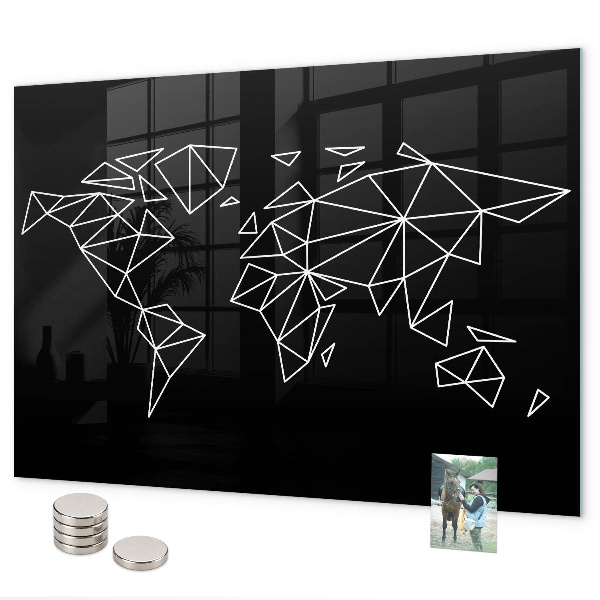 Magnetisch bord Kaart van de moderne wereld
