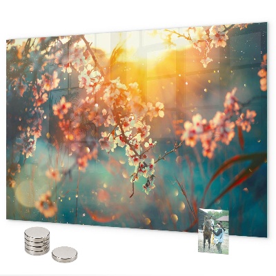 Magneetbord Lentebloemen