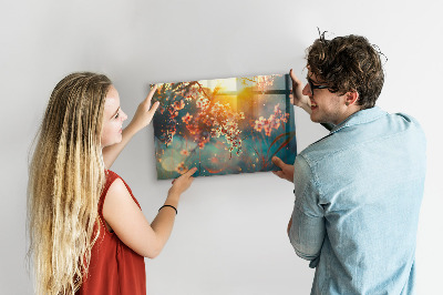 Magneetbord Lentebloemen