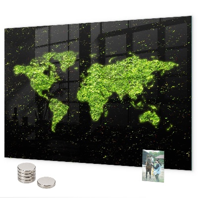 Magneetbord Wereldkaart