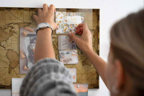 Magneetbord Oude wereldkaart