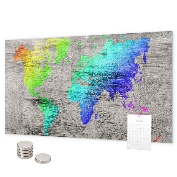 Magneetbord Wereldkaart