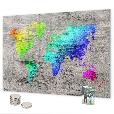 Magneetbord Wereldkaart