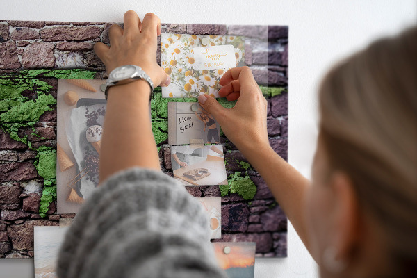 Magneetbord Brick wereldkaart