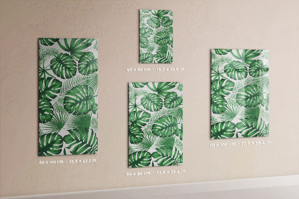 Magnet board Tropische monstera-bladeren