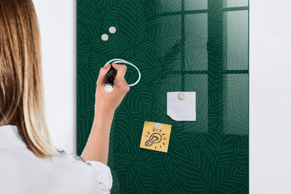 Memobord van glas met print inclusief neodymium magneten Stijlvol bord voor foto's en notities