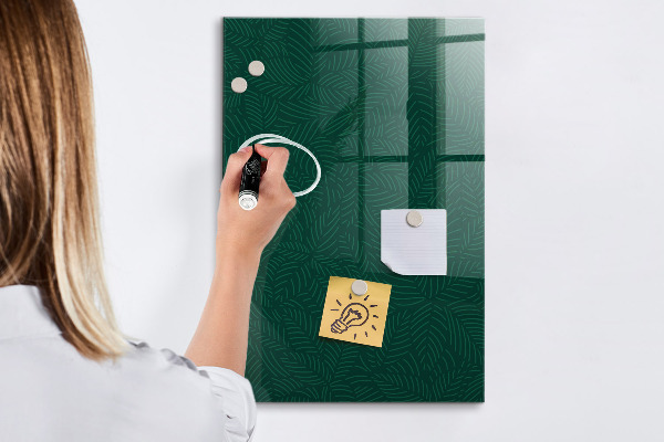 Memobord van glas met print inclusief neodymium magneten Stijlvol bord voor foto's en notities