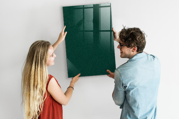 Memobord van glas met print inclusief neodymium magneten Stijlvol bord voor foto's en notities
