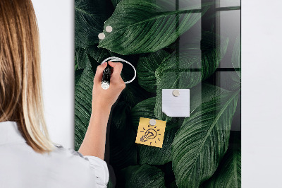 Memobord van glas met print inclusief neodymium magneten Groen bord voor notities en foto's