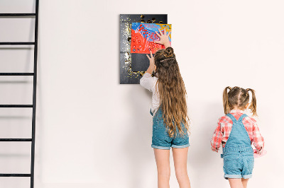 Decoratief glazen wandbord beschrijfbaar en magnetisch Een stijlvol bord voor notities en foto's