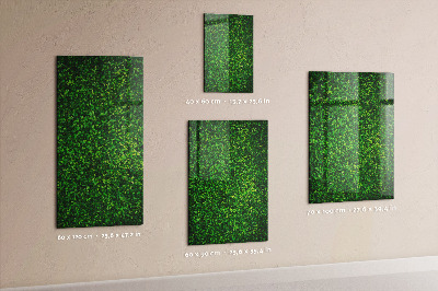 Decoratief glazen wandbord beschrijfbaar en magnetisch Groen fotoprikbord