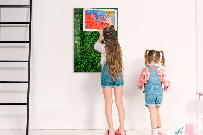 Decoratief glazen wandbord beschrijfbaar en magnetisch Groen fotoprikbord