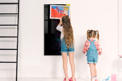 Memobord van glas met print inclusief neodymium magneten Een kleurrijk bord voor het presenteren van foto's