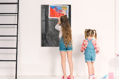 Memobord van glas met print inclusief neodymium magneten Modern prikbord voor notities en foto's