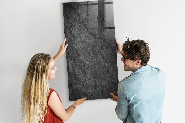 Memobord van glas met print inclusief neodymium magneten Modern prikbord voor notities en foto's