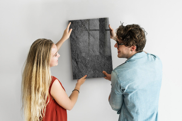 Memobord van glas met print inclusief neodymium magneten Modern prikbord voor notities en foto's