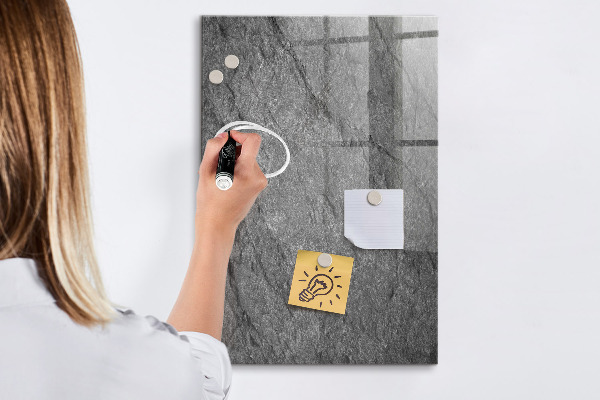 Memobord van glas met print inclusief neodymium magneten Modern prikbord voor notities en foto's