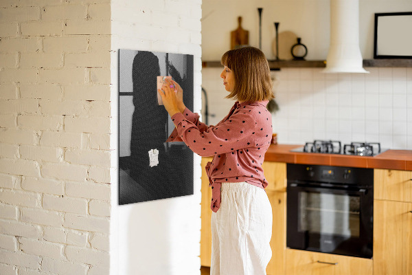 Decoratief glazen wandbord beschrijfbaar en magnetisch Stijlvol bord voor foto's en notities