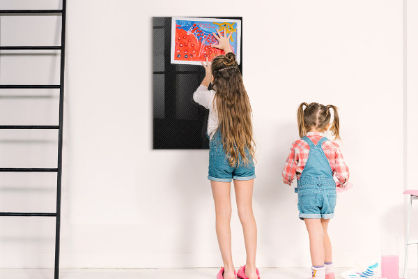 Decoratief glazen wandbord beschrijfbaar en magnetisch Stijlvol bord voor foto's en notities