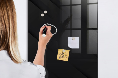 Memobord van glas met print inclusief neodymium magneten Modern prikbord voor notities en foto's