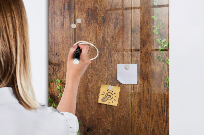 Decoratief glazen wandbord beschrijfbaar en magnetisch Stijlvol bord voor foto's en notities
