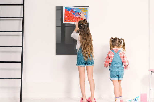 Decoratief glazen wandbord beschrijfbaar en magnetisch Magnetisch bord voor notities en foto's