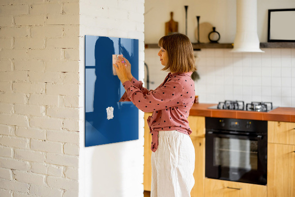 Decoratief glazen wandbord beschrijfbaar en magnetisch Magnetisch bord voor foto's en notities