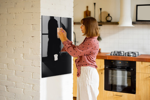 Decoratief glazen wandbord beschrijfbaar en magnetisch Magnetisch bord voor notities en foto's