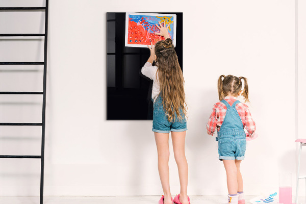 Decoratief glazen wandbord beschrijfbaar en magnetisch Magnetisch bord voor notities en foto's