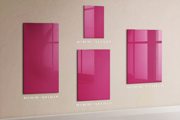 Memobord van glas met print inclusief neodymium magneten Een kleurrijk prikbord voor notities en foto's