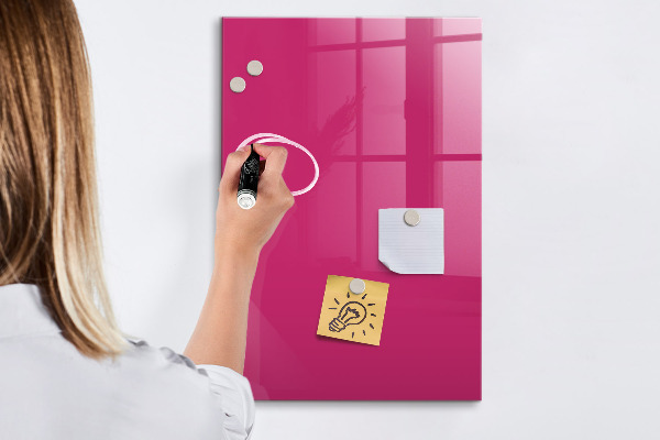 Memobord van glas met print inclusief neodymium magneten Een kleurrijk prikbord voor notities en foto's
