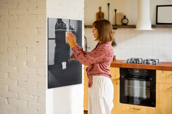 Memobord van glas met print inclusief neodymium magneten Notitie- en fotobord