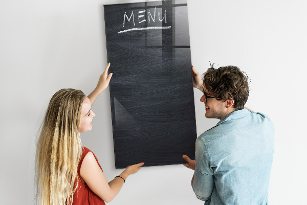 Memobord van glas met print inclusief neodymium magneten Notitie- en fotobord