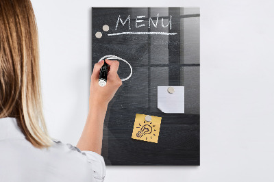 Memobord van glas met print inclusief neodymium magneten Notitie- en fotobord