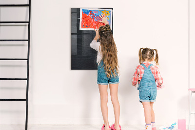 Memobord van glas met print inclusief neodymium magneten Notitie- en fotobord