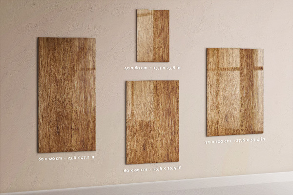 Decoratief glazen wandbord beschrijfbaar en magnetisch Magnetisch bord voor foto's en notities