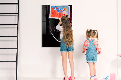 Memobord van glas met print inclusief neodymium magneten Magnetisch bord voor foto's en notities