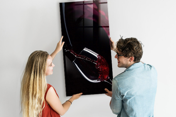 Memobord van glas met print inclusief neodymium magneten Magnetisch bord voor foto's en notities