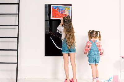 Memobord van glas met print inclusief neodymium magneten Magnetisch bord voor foto's en notities