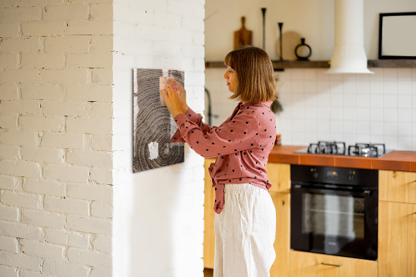 Decoratief glazen wandbord beschrijfbaar en magnetisch Magnetisch bord voor foto's en notities