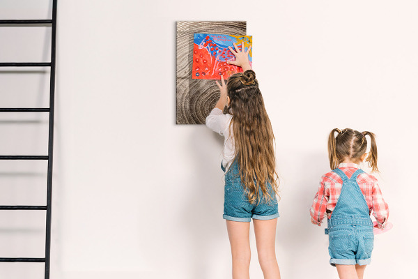 Decoratief glazen wandbord beschrijfbaar en magnetisch Magnetisch bord voor foto's en notities