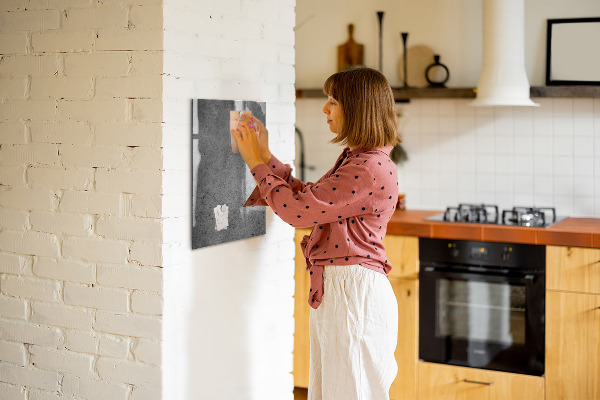 Decoratief glazen wandbord beschrijfbaar en magnetisch Magnetisch bord voor foto's en notities