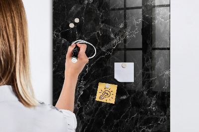Memobord van glas met print inclusief neodymium magneten Modern prikbord voor notities en foto's