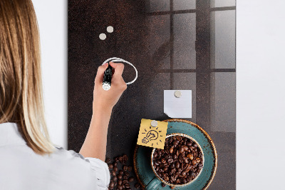 Decoratief glazen wandbord beschrijfbaar en magnetisch Een knusse plek voor herinneringen en aantekeningen.