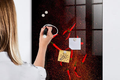 Memobord van glas met print inclusief neodymium magneten Magnetisch bord voor foto's en notities