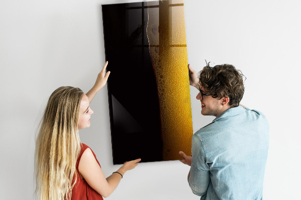 Memobord van glas met print inclusief neodymium magneten Magnetisch bord voor notities en foto's