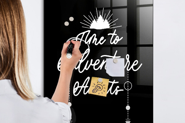 Memobord van glas met print inclusief neodymium magneten Creatief moodboard voor foto's en notities