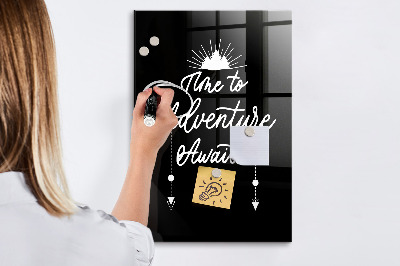 Memobord van glas met print inclusief neodymium magneten Creatief moodboard voor foto's en notities