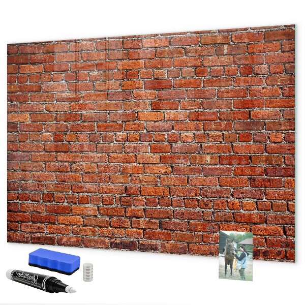 Memobord van glas met print inclusief neodymium magneten Magnetisch bord voor foto's en notities